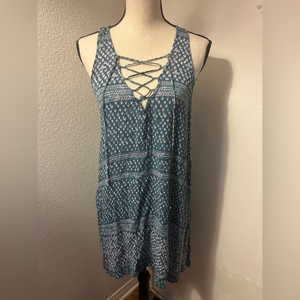 Lovestitch Blue and White Patterned Dress